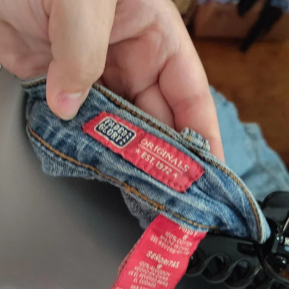 Vintage Faded Glory Mini denim skirt with zipper and pockets - Picture 2 of 2